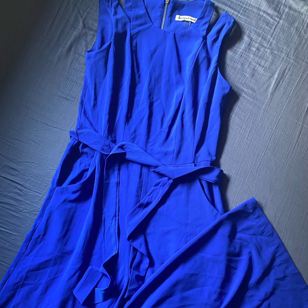 Royal Blue Belted Jumpsuit